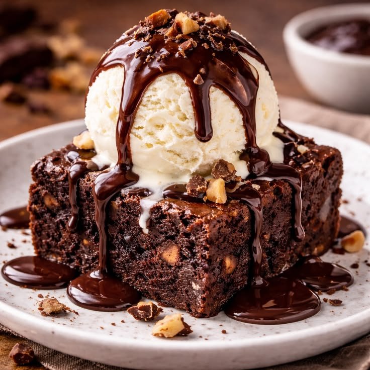 Brownie with Ice Cream